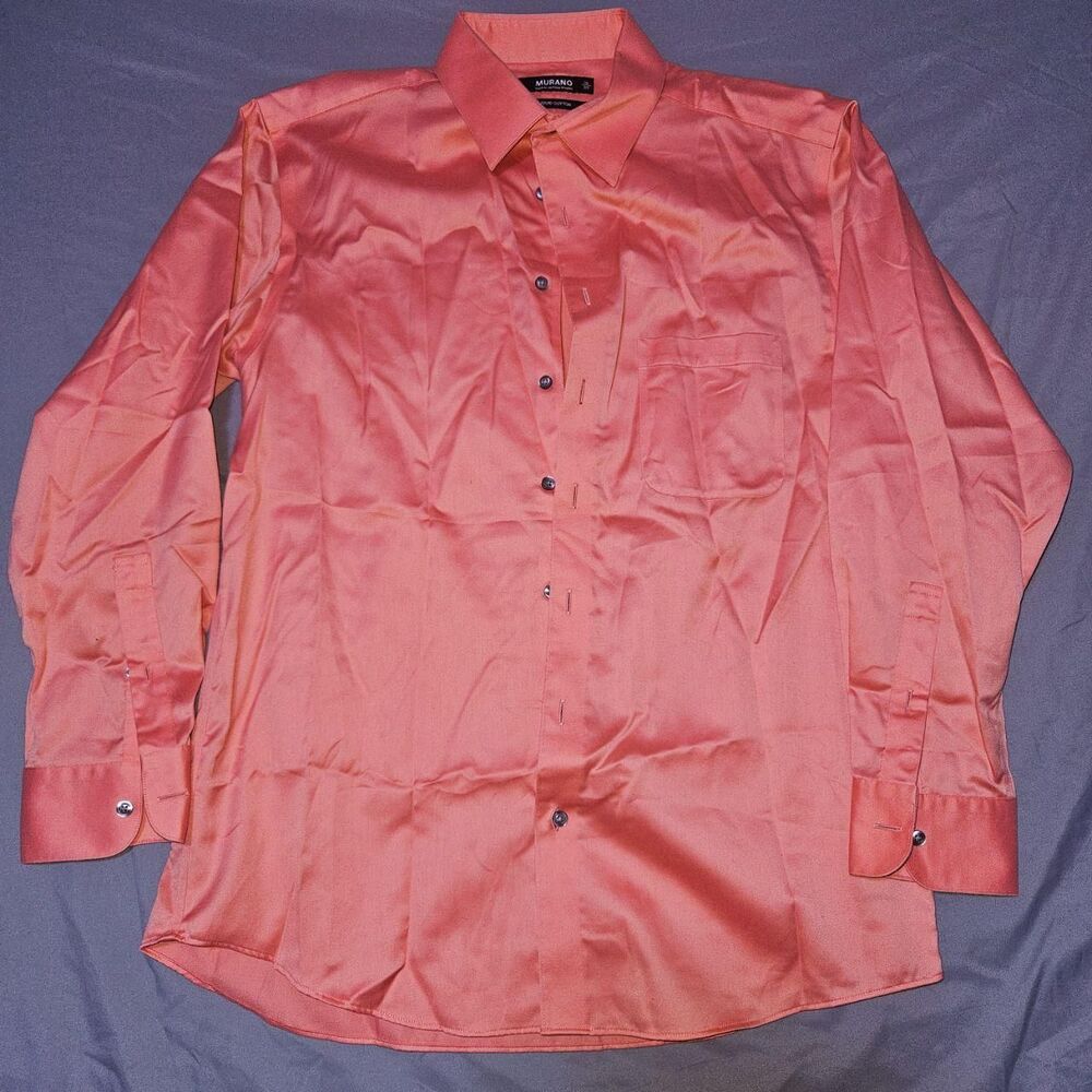 Murano Men's Pink and Orange Shirt